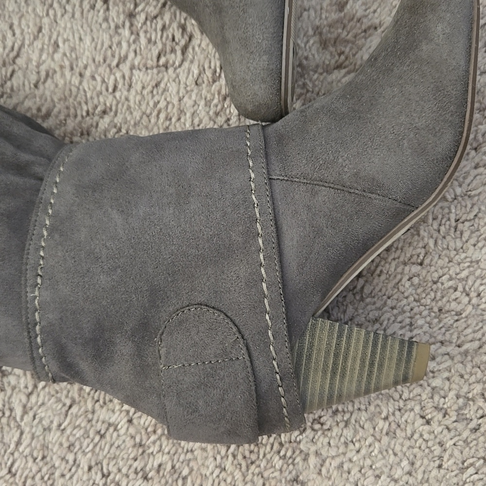 Knee High Chunky Slouchy Foldover Boots Boho Tall Boots Y2K 90s Gift For Mom New - Picture 5 of 13